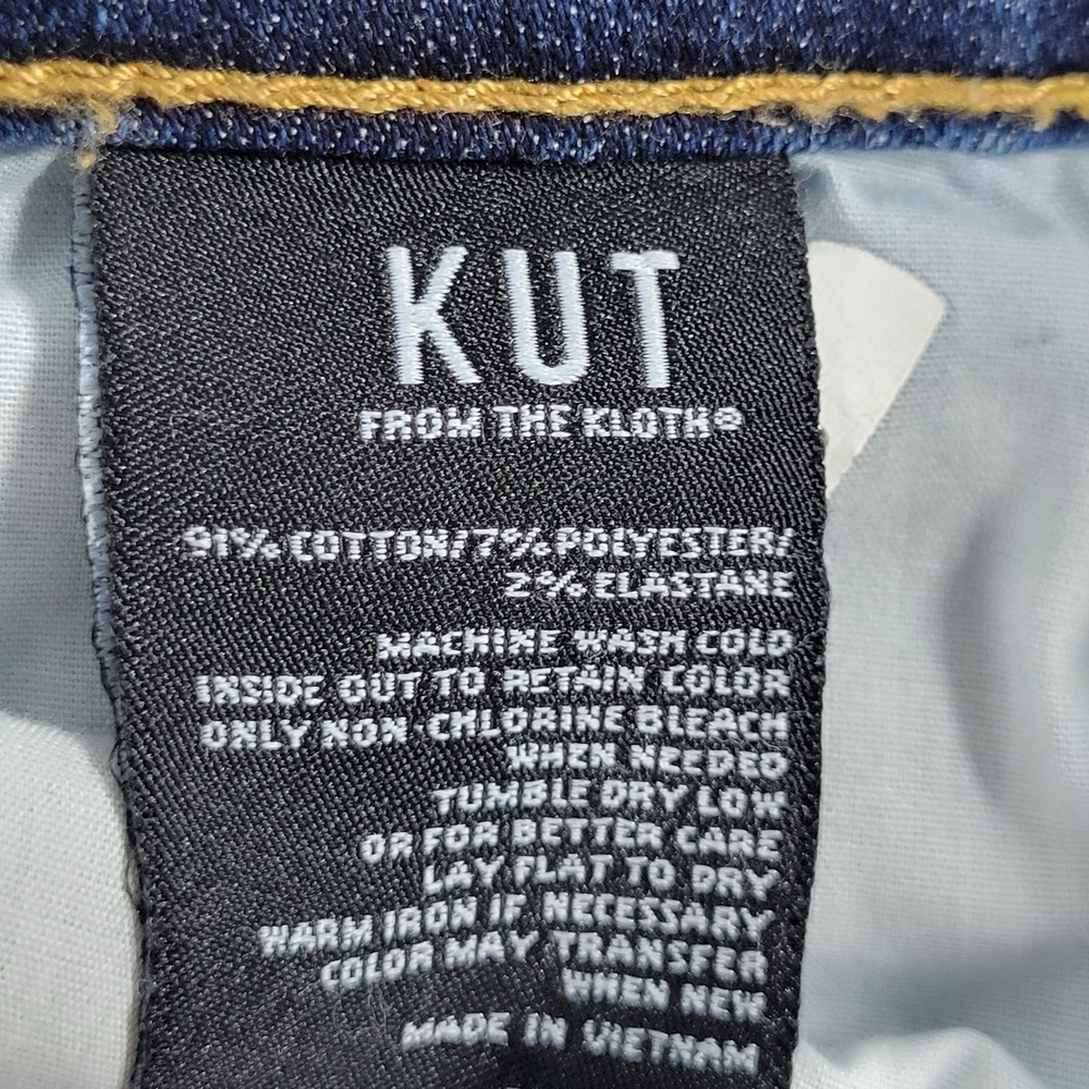 Kut From The Cloth Women's Jeans Toothpick Skinny‎ Raw Hem Size 10 Blue - Picture 10 of 11